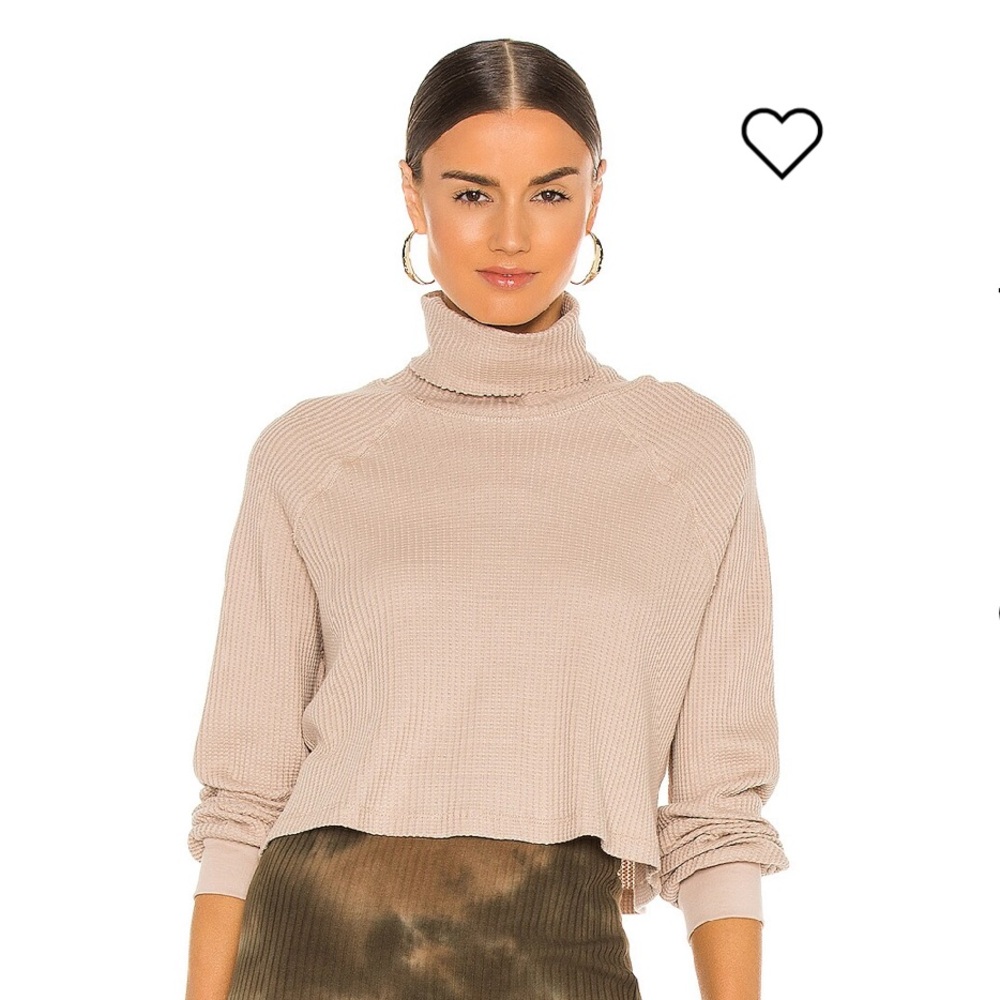 The Range Stark Jumbo Waffle Knit Cropped Turtleneck - Size Large
